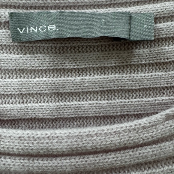 Vince Pink Wool Cashmere Sweater Tie Back Dolman Sleeve Ribbed Knit - Picture 4 of 5